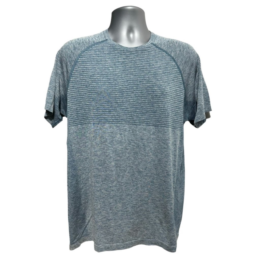 Second Skin Workout Training Shirt - Size L - Color Heathered Blue